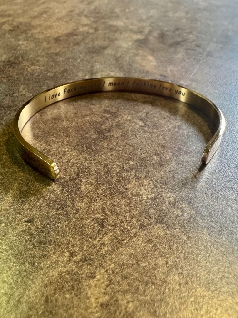 Humorous Engraved Bangle - Picture 1 of 4